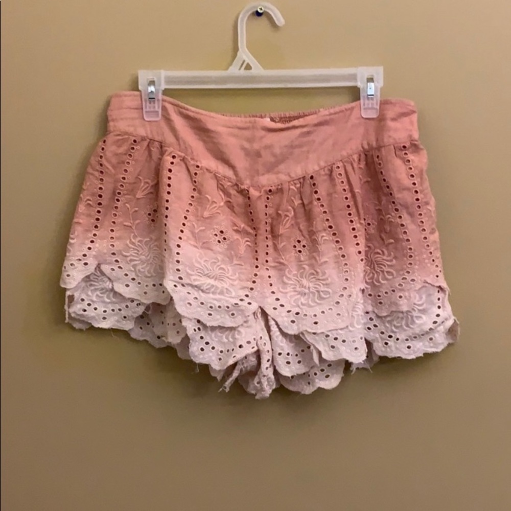 Free People ombré eyelet shorts